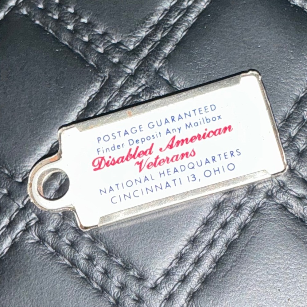 Vintage 1962 California License Plate Keychain DAV NJC 282 Collectible Tag - Picture 2 of 5